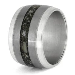Wide Mixed Metal Memorial Ring -Johan Jewelry Shop E3773 3