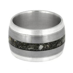 Wide Mixed Metal Memorial Ring -Johan Jewelry Shop E3773 4