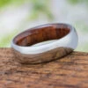 Ironwood Wedding Band With Titanium Overlay -Johan Jewelry Shop E3785ArtCropped 3
