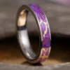 Lava Turquoise Ring, Purple Women's Wedding Band -Johan Jewelry Shop E3895MohavePurpleBronzeTurquoiseArtCropped 12