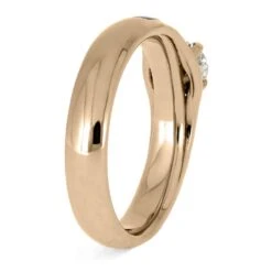Fossil Engagement Ring With Meteorite In Rose Gold -Johan Jewelry Shop E3968RG06 2024 3