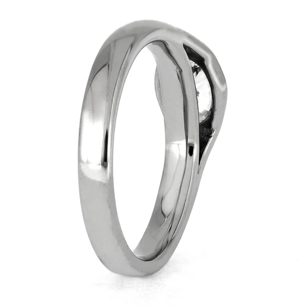 Oval Diamond Engagement Ring With Meteorite Accent 6 Oval Diamond Engagement Ring With Meteorite Accent - Image 4