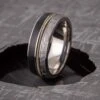 Vinyl Record Ring With Guitar String & Meteorite -Johan Jewelry Shop E4047ArtCropped 5