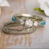Turquoise Bridal Set, Three Stone Engagement Ring & Matching Band -Johan Jewelry Shop E4084Art 1 1000 2 2000x 4dbc62b1 7f74 4f3c 8578 cf7d4a957542