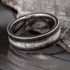 Meteorite Wedding Band With Vinyl LP Record Inlays -Johan Jewelry Shop E4095ArtCropped 6