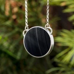 Vinyl Record Pendant, Gift For Musician -Johan Jewelry Shop E4140VinylArtAprilCropped 3