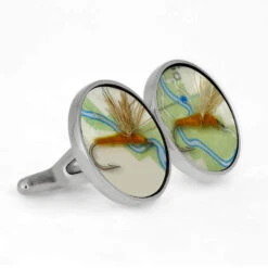 Fly Fishing Cuff Links -Johan Jewelry Shop E4160New 2