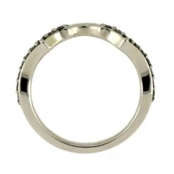 Custom Diamond Wedding Band, Mate To Twist Shank Ring -Johan Jewelry Shop E4340WG 4