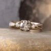 Salt & Pepper Diamond Engagement Ring With Dinosaur Bone & Meteorite -Johan Jewelry Shop E4414ArtCropped 3