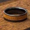 Whiskey Oak & Dinosaur Bone Men's Wedding Band 2 Whiskey Oak & Dinosaur Bone Men's Wedding Band -Johan Jewelry Shop E4423ArtCropped 3