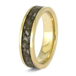 Yellow Gold Memorial Ring With Ashes 11 Yellow Gold Memorial Ring With Ashes -Johan Jewelry Shop E4468YG14 FP AS 3