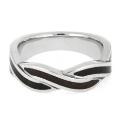 Dinosaur Bone Wedding Band For Women In Platinum -Johan Jewelry Shop E4538PT 5