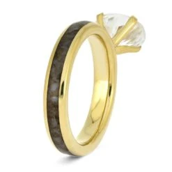 Oval Cut Solitaire Engagement Ring With Dinosaur Bone 11 Oval Cut Solitaire Engagement Ring With Dinosaur Bone -Johan Jewelry Shop E4543 RP XD 3