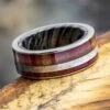 Meteorite, Dinosaur Bone & Purple Heart Wood Wedding Band -Johan Jewelry Shop E4599ArtAugustCropped 2