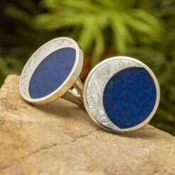Starry Night Meteorite Cuff Links With Lapis Lazuli -Johan Jewelry Shop E4659ArtCropped 1 56cca287 9d9a 4eed b55c 2fca769bd8de