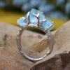 Three Stone Engagement Ring With Rough Aquamarines -Johan Jewelry Shop E4664ArtCropped 2
