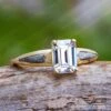 Emerald Cut Engagement Ring With Authentic Meteorite 2 Emerald Cut Engagement Ring With Authentic Meteorite -Johan Jewelry Shop E4826ArtCropped 1 3