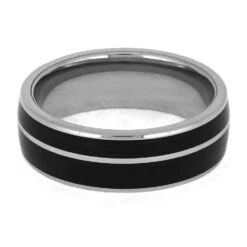 Vinyl Record Wedding Band For Musicians 12 Vinyl Record Wedding Band For Musicians -Johan Jewelry Shop E4835TI RP TIVY 4