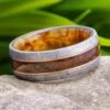 Meteorite & Dino Bone Ring With Wood Sleeve 1 Meteorite & Dino Bone Ring With Wood Sleeve -Johan Jewelry Shop E4846RGArtSeptemberCropped 2 5