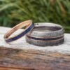His & Hers Wedding Bands With Goldstone 1 His & Hers Wedding Bands With Goldstone -Johan Jewelry Shop E4894ArtCropped 2