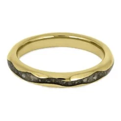 Yellow Gold Ashes Ring With Wavy Profile 12 Yellow Gold Ashes Ring With Wavy Profile -Johan Jewelry Shop E4935YG 4
