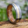 Men's Dual Metal Wedding Band With Whiskey Barrel Sleeve 1 Men's Dual Metal Wedding Band With Whiskey Barrel Sleeve -Johan Jewelry Shop E4943ArtCropped 5