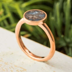 Rose Gold Statement Ring With Dinosaur Bone