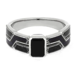 Black Engagement Ring With Onyx And Amethyst 12 Black Engagement Ring With Onyx And Amethyst -Johan Jewelry Shop E5186EngagementRing 4