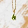 Pear Cut Moldavite Pendant Necklace, In Stock Or Made To Order -Johan Jewelry Shop E5199ArtCropped 2
