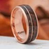 Solid Rose Gold & Fossilized Dinosaur Bone Ring -Johan Jewelry Shop E5218RGArtCropped 1