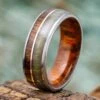 Jade Wedding Band With Redwood And Gold Accents -Johan Jewelry Shop E5220ArtCropped 3