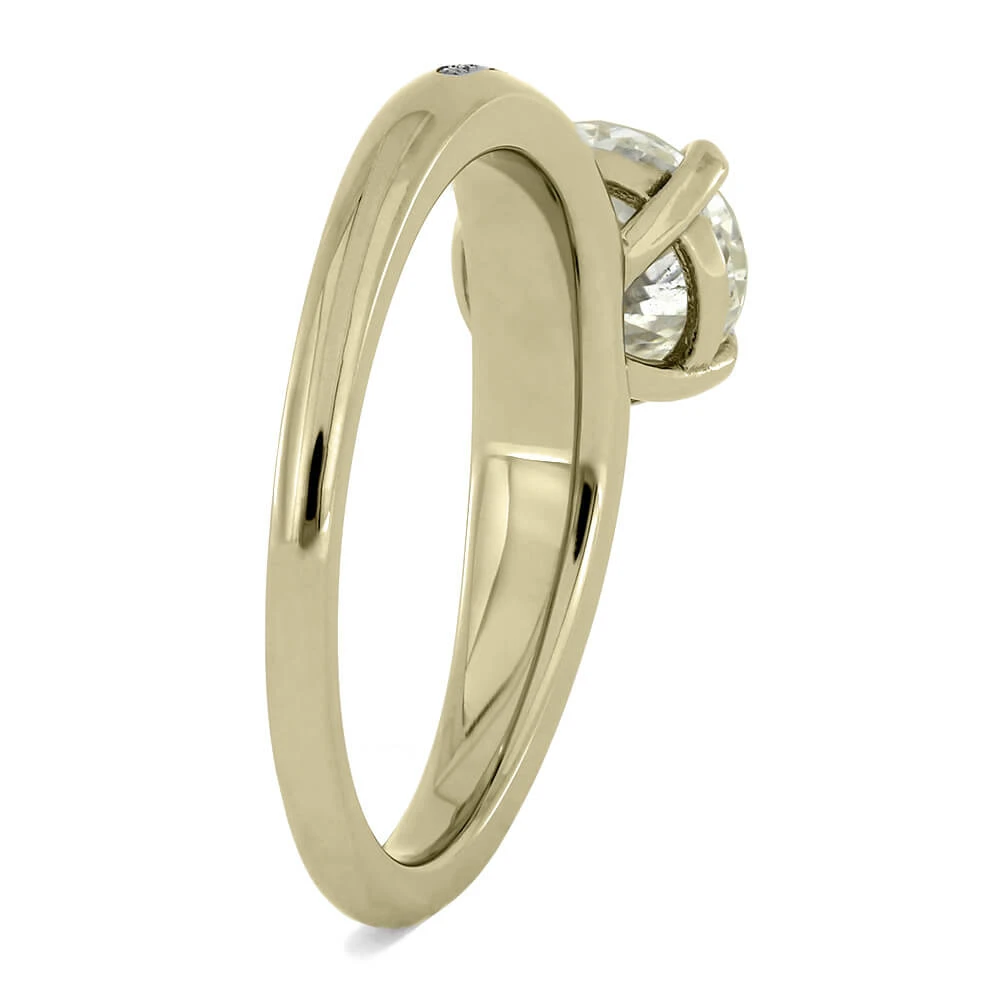 Round Cut Moissanite & Meteorite Engagement Ring 6 Round Cut Moissanite & Meteorite Engagement Ring - Image 4