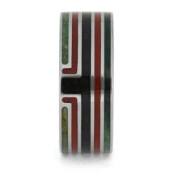 Bounty Hunter Ring With Green Wood And Dinosaur Bone 10 Bounty Hunter Ring With Green Wood And Dinosaur Bone -Johan Jewelry Shop E5255 2