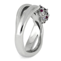Platinum Twist Engagement Ring With Alexandrite 10 Platinum Twist Engagement Ring With Alexandrite -Johan Jewelry Shop E5262 3