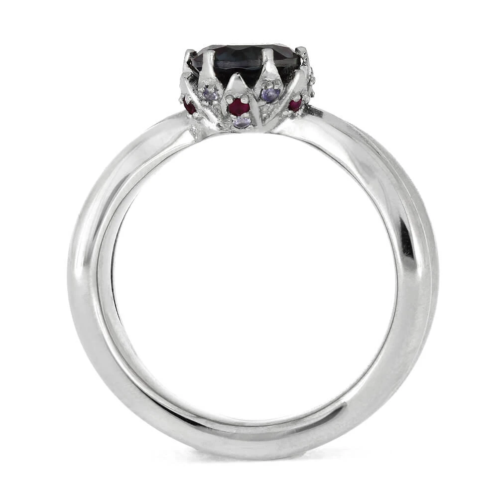 Platinum Twist Engagement Ring With Alexandrite 7 Platinum Twist Engagement Ring With Alexandrite - Image 5