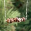 Fossilized Dinosaur Bone Bar Necklace -Johan Jewelry Shop E5268ArtCropped 5 8