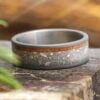 Titanium Memorial Ring With Wood And Ashes -Johan Jewelry Shop E5272ArtCropped 2