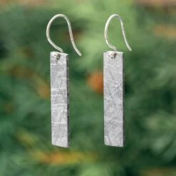 Gibeon Meteorite Dangle Earrings
