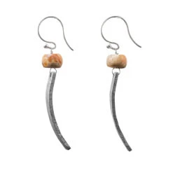 Fossil And Gibeon Meteorite Dangle Earrings 11 Fossil And Gibeon Meteorite Dangle Earrings -Johan Jewelry Shop E5282 2