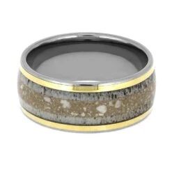Memorial Ring With Antler & Cremains -Johan Jewelry Shop E5325Memorial 4