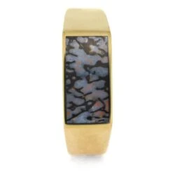 Fossil Signet Ring With Dinosaur Bone -Johan Jewelry Shop E5339YGDino 2