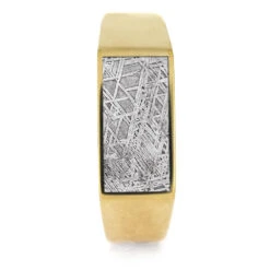 Gibeon Meteorite Signet Ring In 14k Yellow Gold 10 Gibeon Meteorite Signet Ring In 14k Yellow Gold -Johan Jewelry Shop E5339YGMeteorite 2