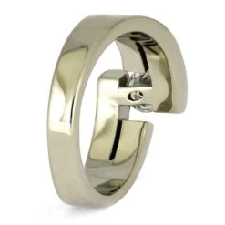 Gold Engagement Ring With Meteorite And Dinosaur Bone 11 Gold Engagement Ring With Meteorite And Dinosaur Bone -Johan Jewelry Shop E5357 3