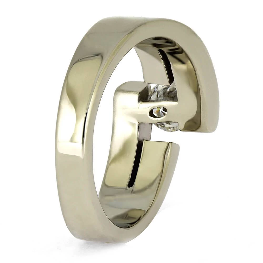 Gold Engagement Ring With Meteorite And Dinosaur Bone 6 Gold Engagement Ring With Meteorite And Dinosaur Bone - Image 4