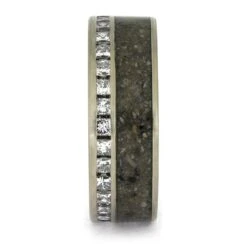 Memorial Eternity Ring With Diamonds & Ashes -Johan Jewelry Shop E5363 2