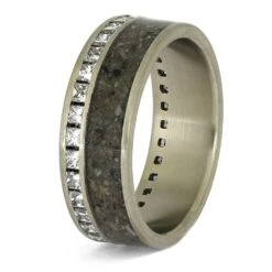 Memorial Eternity Ring With Diamonds & Ashes -Johan Jewelry Shop E5363 3