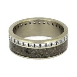 Memorial Eternity Ring With Diamonds & Ashes -Johan Jewelry Shop E5363 4