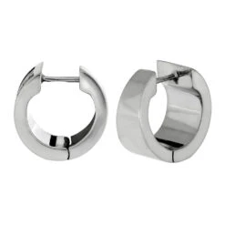 Meteorite And Dinosaur Bone Huggie Earrings With Opal Inlay -Johan Jewelry Shop E5366 3