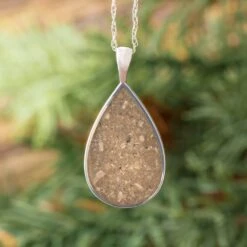 Teardrop Memorial Necklace With Ashes