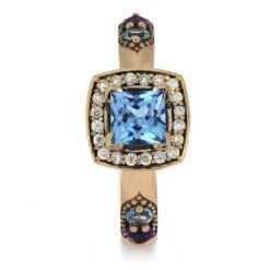 Unique Birthstone Engagement Ring With Halo 10 Unique Birthstone Engagement Ring With Halo -Johan Jewelry Shop E5400RG14 2